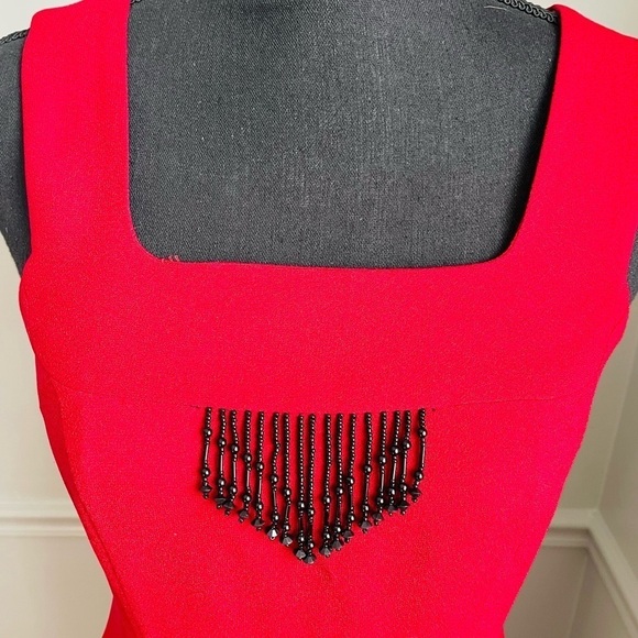 CAROLE Little Crimson Red Cut Out Back Sleeveless Maxi Dress Size 4 - Picture 6 of 10